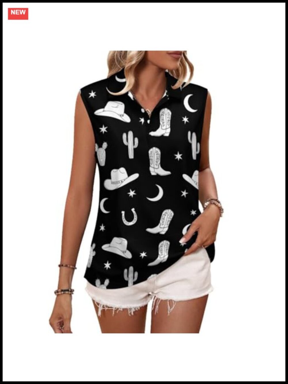 Womens Sleeveless Polo Shirt Athletic Tank Top Golf Tennis Gym